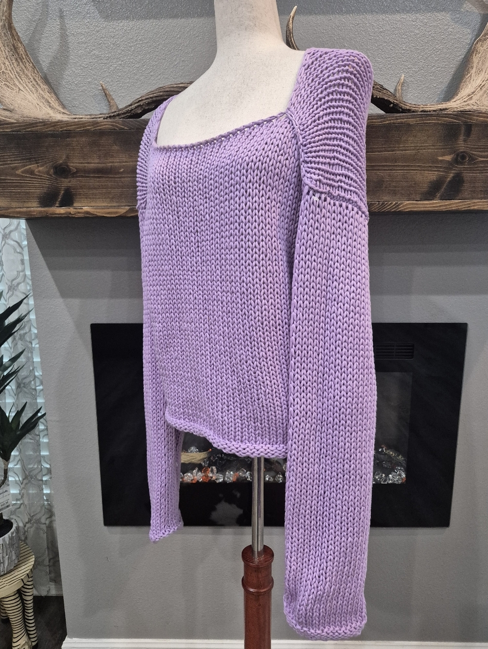Forte_Forte Knit Size Large Lavender Crew-Neck Sweater In Excellent Condition - Picture 5 of 7